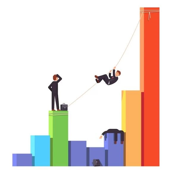 doctors on bar graphs illustrating medical malpractice insurance risks.